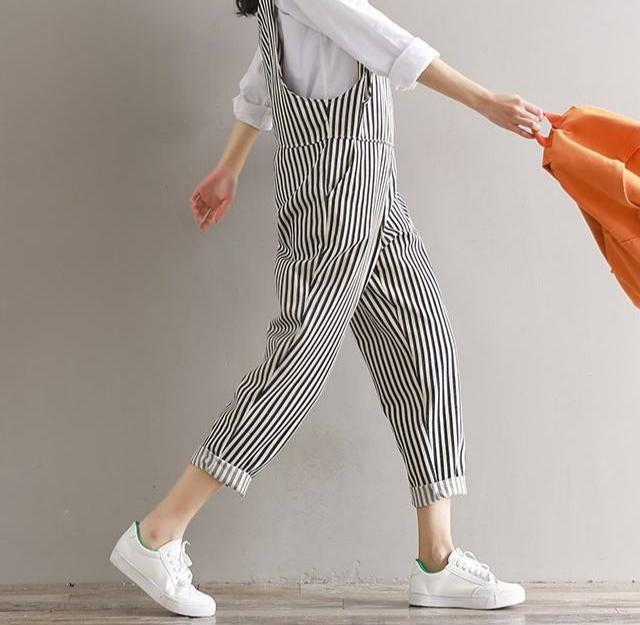 Striped Cotton Jumpsuit