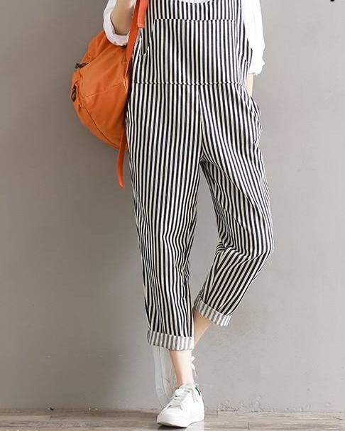 Striped Cotton Jumpsuit