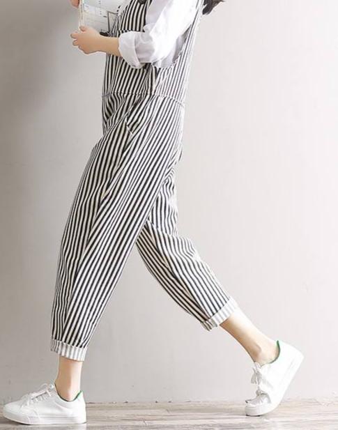 Striped Cotton Jumpsuit