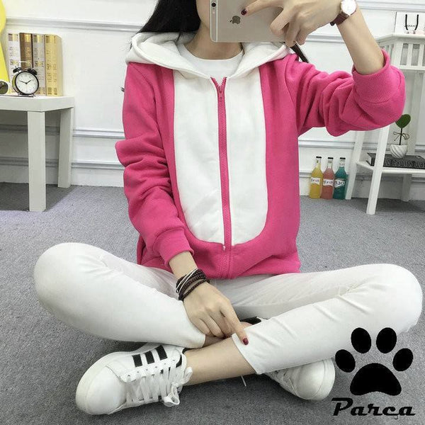 Pink Zipper Hoodie